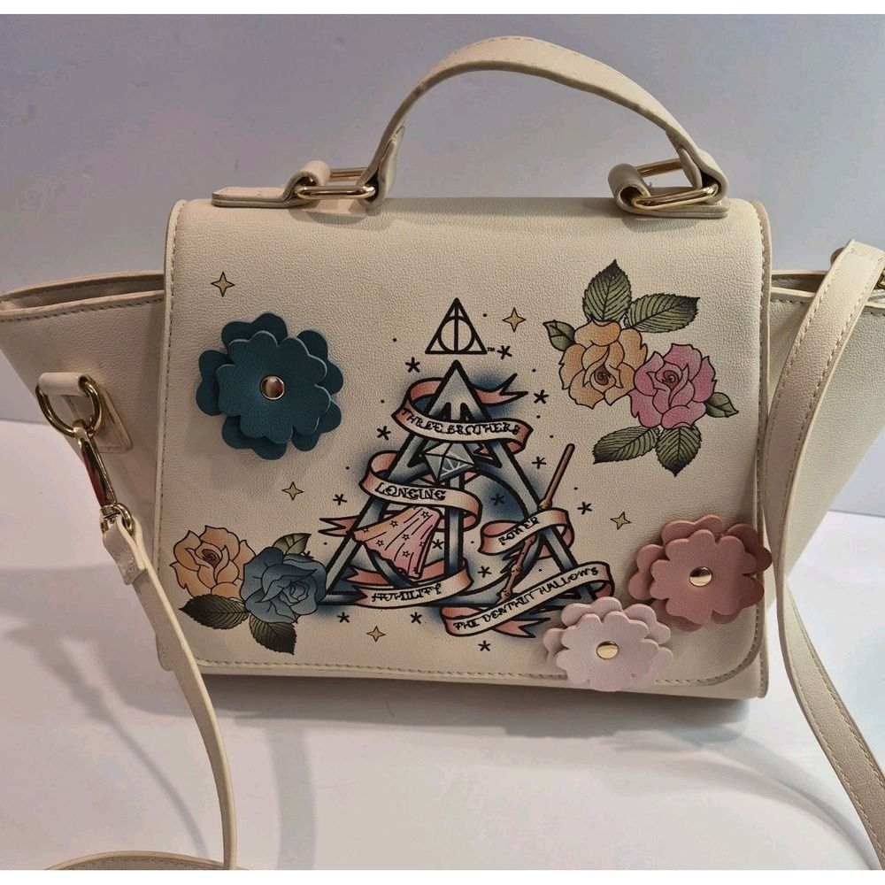 Harry Potter -‎ Deathly Hallows 3D Floral Handbag Bioworld Potterheads Loungefly